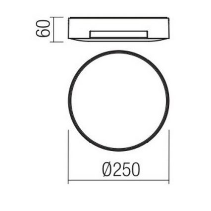 Redo 90006 - Iluminação de teto exterior LED SKOR LED/16W/230V diâmetro 25 cm IP54 castanho
