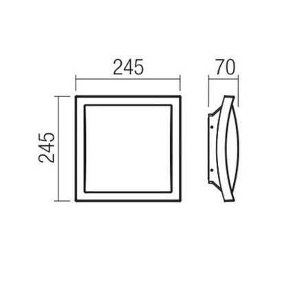Redo 90008 - Iluminação de teto exterior LED TALLIN LED/21W/230V 24,5x24,5 cm IP54 castanho