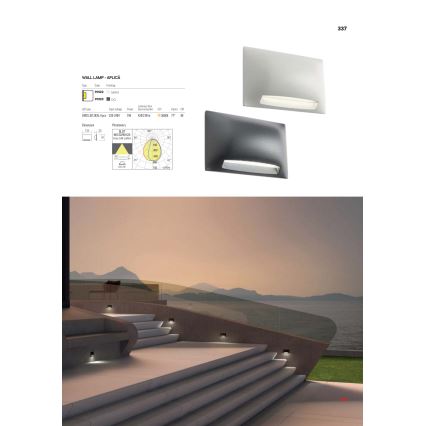 Redo 90009 - Luminária de orientação exterior TAMPA LED/11W/230V IP54 branca