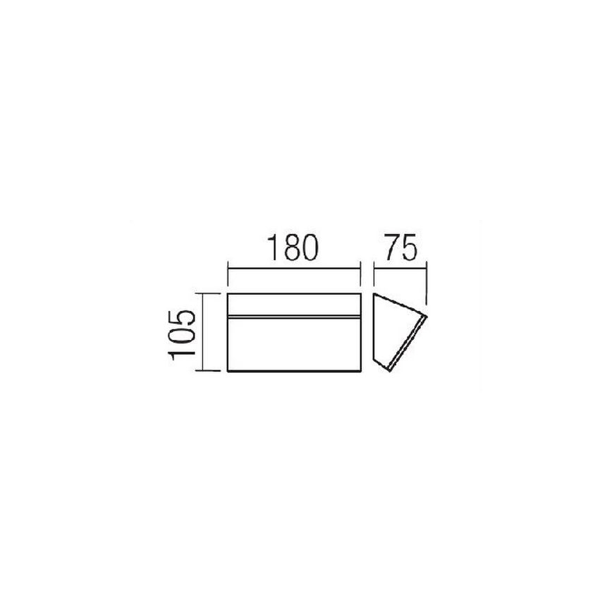 Redo 90015 - Luz de parede LED de exterior TOKYO LED/12W/230V IP54