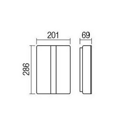 Redo 90023 - Luz de parede LED de exterior BREDA 1xLED/12W/230V IP54