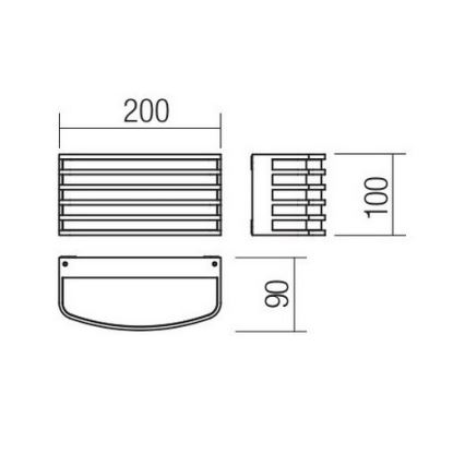 Redo 90038 - Iluminação de parede exterior LED SEBRA LED/15W/230V IP54