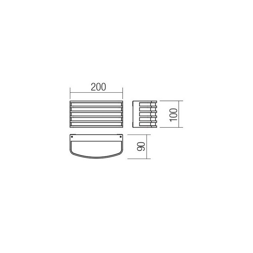 Redo 90038 - Iluminação de parede exterior LED SEBRA LED/15W/230V IP54