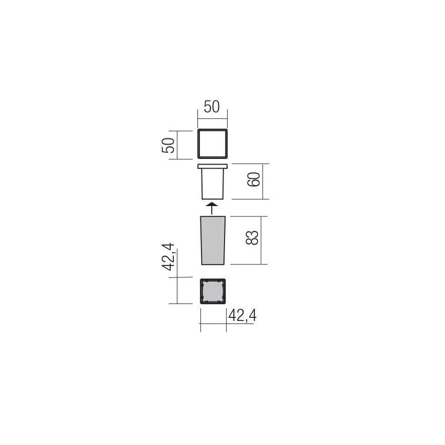 Redo 90040 - Luz embutida para exterior LED INCAS LED/2,3W/230V IP65