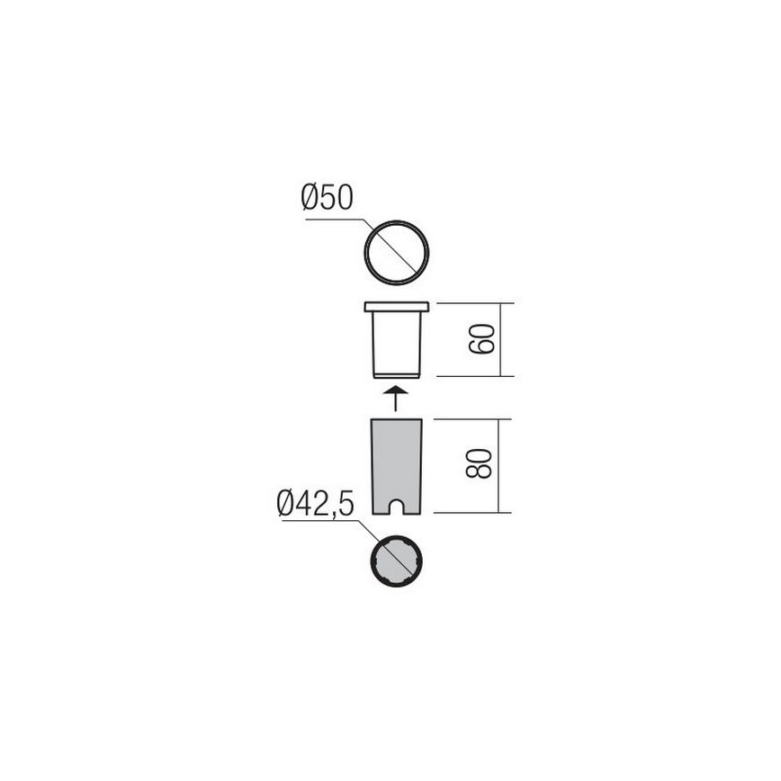 Redo 90042 - Luz embutida para exterior LED INCAS LED/2,3W/230V IP65