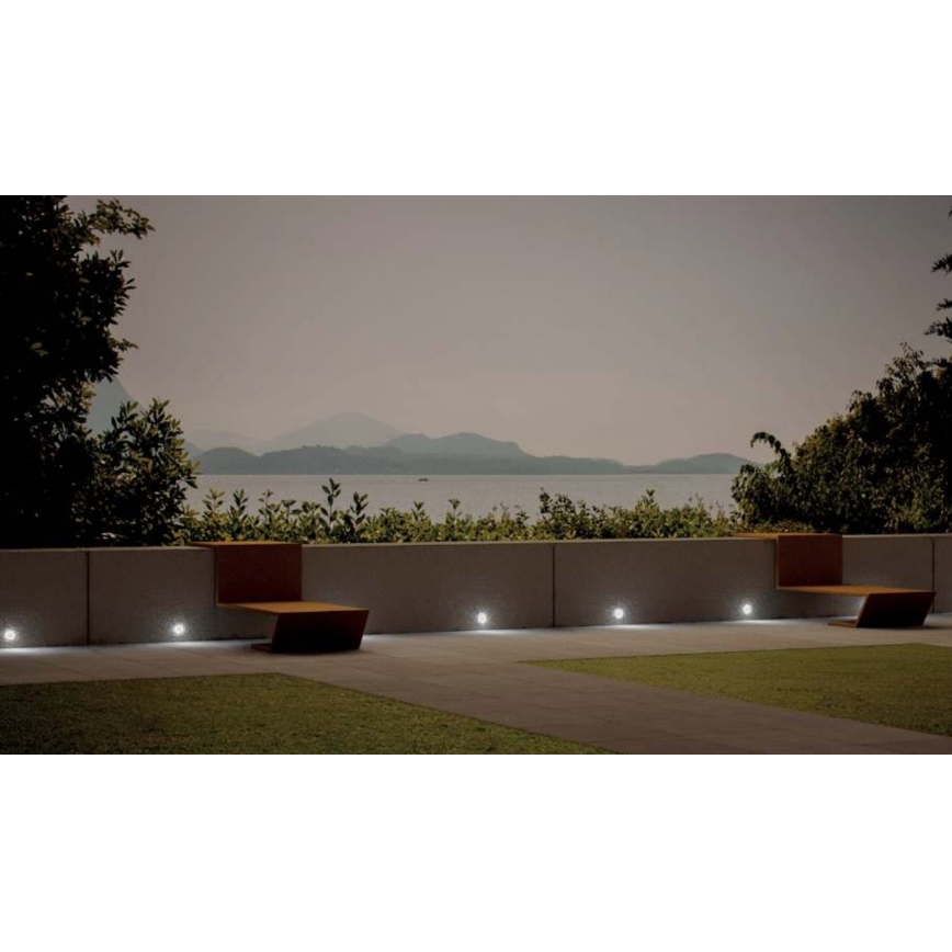Redo 90044 - Luz embutida para exterior LED INCAS LED/2,3W/230V IP65