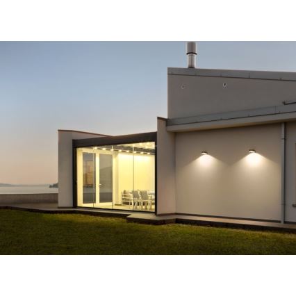 Redo 90046 - Luz de parede LED de exterior PHASER LED/12W/230V IP54