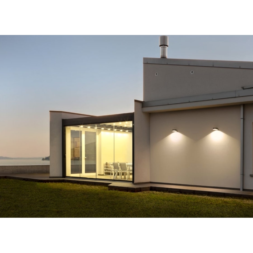 Redo 90046 - Luz de parede LED de exterior PHASER LED/12W/230V IP54