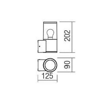 Redo 90047 - Luz de parede de exterior FRED 1xE27/20W/230V IP54
