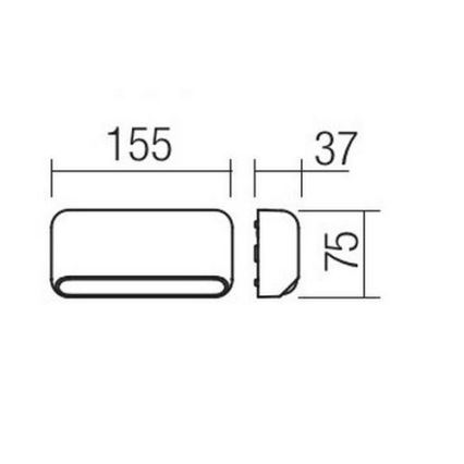 Redo 90070 - Luz de parede LED de exterior SAPO 1xLED/3W/230V IP65