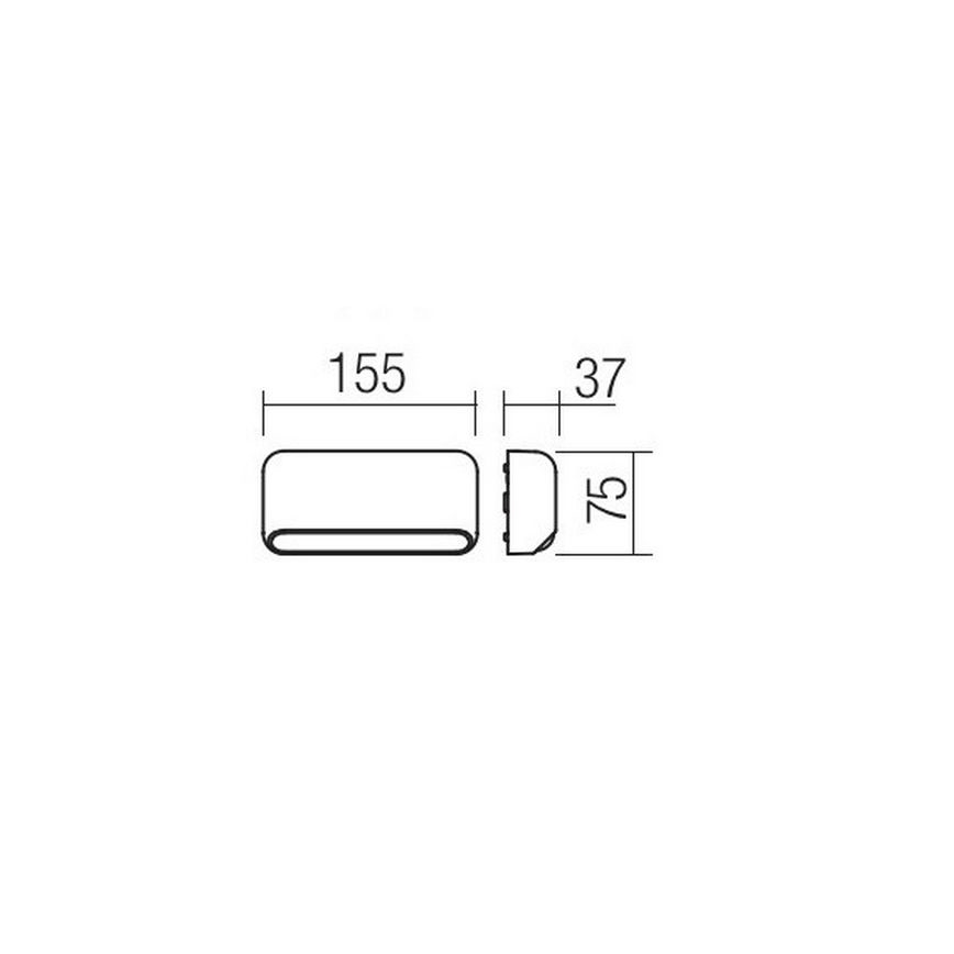 Redo 90070 - Luz de parede LED de exterior SAPO 1xLED/3W/230V IP65