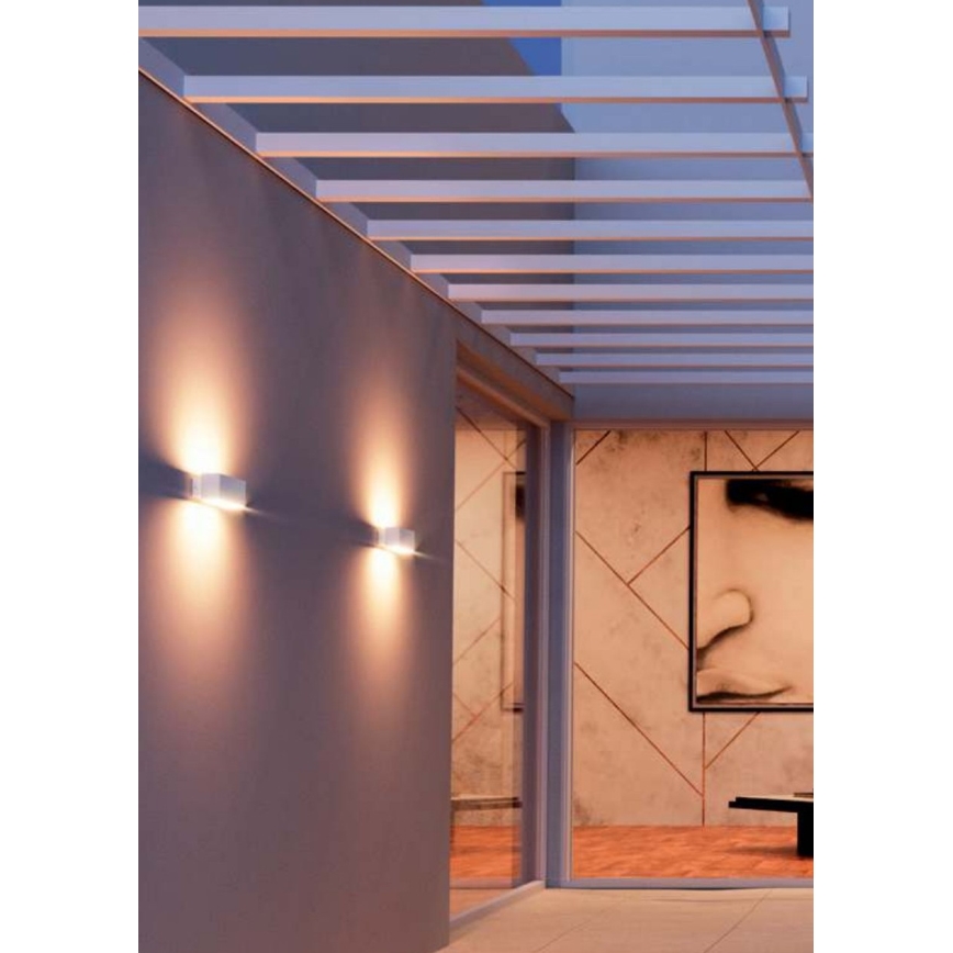 Redo 90095 - Aplique de parede exterior PLANIT LED/10W/230V 3000K IP54 branco