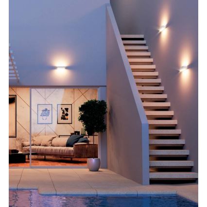 Redo 90095 - Aplique de parede exterior PLANIT LED/10W/230V 3000K IP54 branco