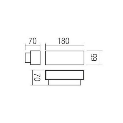 Redo 90095 - Aplique de parede exterior PLANIT LED/10W/230V 3000K IP54 branco