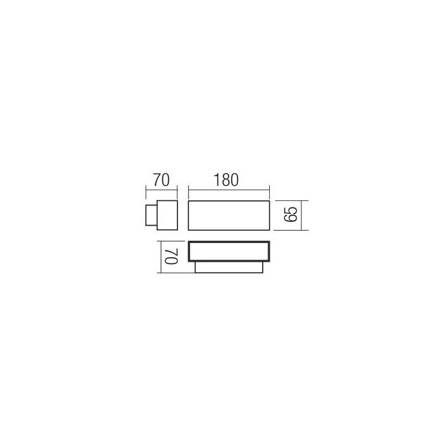 Redo 90096 - Aplique de parede LED para exterior PLANIT LED/10W/230V 3000K IP54 antracite