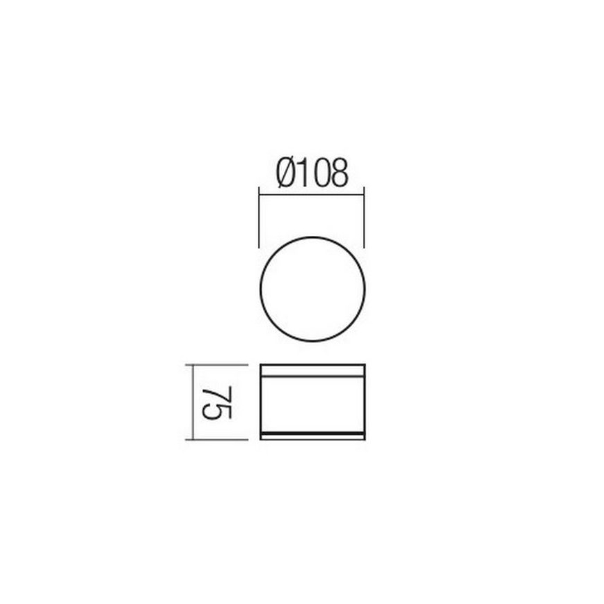 Redo 90107 - Iluminação de teto exterior LED AKRON 1xLED/9W/230V diâmetro 10,8 cm IP54