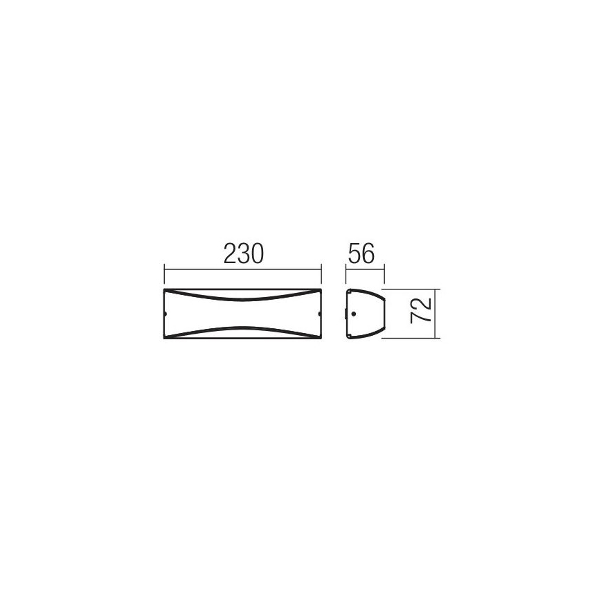 Redo 90126 - Aplique de parede LED para exterior AXEL LED/7W/230V 3000 K IP65 antracite