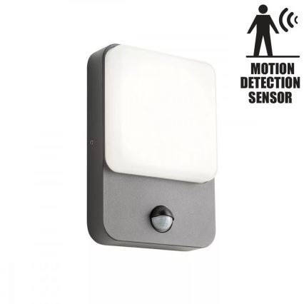 Redo 90133 - Iluminação de parede exterior LED com sensor COLIN 1xLED/9W/230V IP54