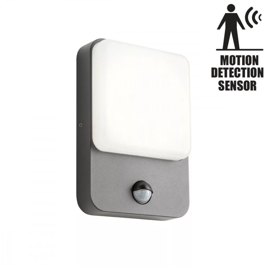 Redo 90133 - Iluminação de parede exterior LED com sensor COLIN 1xLED/9W/230V IP54