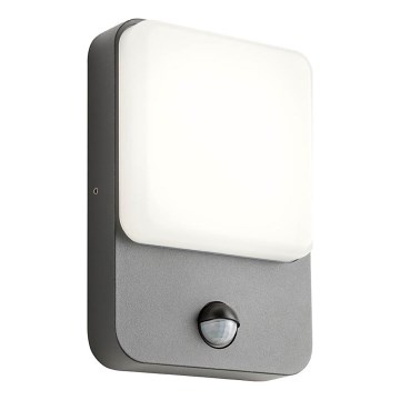 Redo 90134 - Luminária de parede exterior LED com sensor de movimento e sensor crepuscular COLIN LED/9W/230V 4000K IP54 antracite