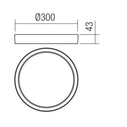 Redo 90156 - Iluminação de teto exterior LED PONZA LED/18W/230V diâmetro 30 cm IP65