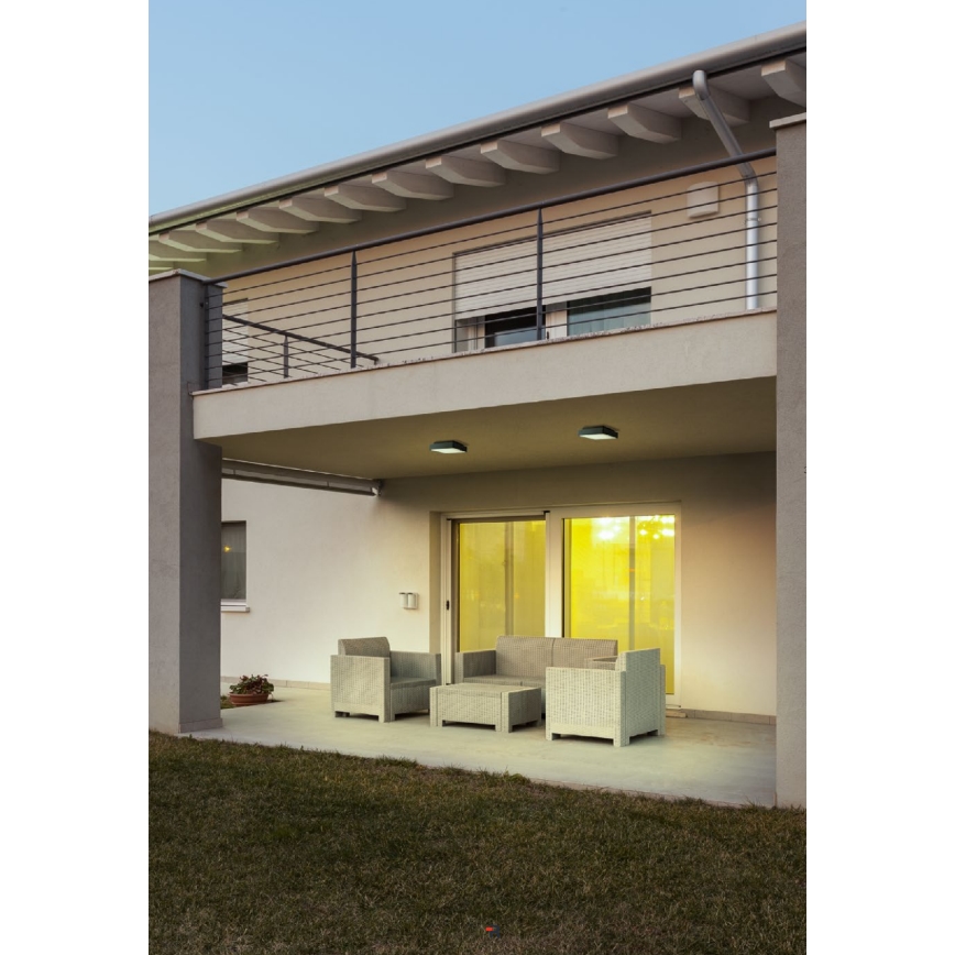 Redo 90157 - Iluminação de teto exterior LED MARINA LED/12W/230V 22x22 cm IP65 antracite