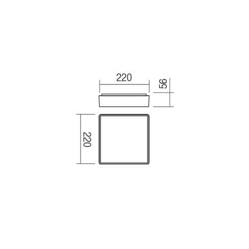 Redo 90157 - Iluminação de teto exterior LED MARINA LED/12W/230V 22x22 cm IP65 antracite