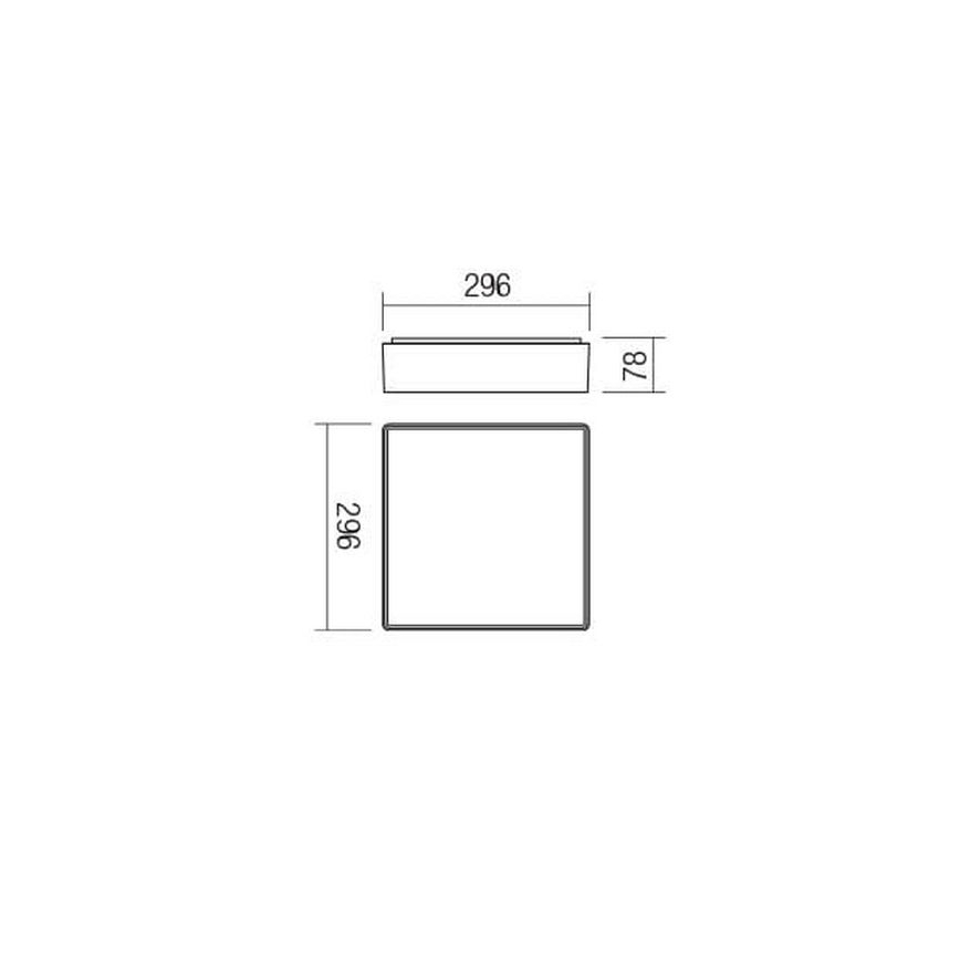 Redo 90158 - Iluminação de teto exterior LED MARINA LED/16W/230V 29,6x29,6 cm IP65 antracite
