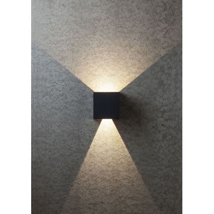 Redo 90174 - Iluminação de parede exterior LED VARY 2xLED/6W/230V 3000K IP54 castanho