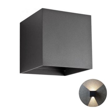 Redo 90176 - Iluminação de parede exterior LED VARY 2xLED/6W/230V 4000K IP54 antracite