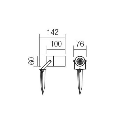 Redo 90183 - Candeeiro exterior PIT 1xGU10/35W/230V IP65