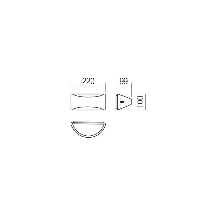 Redo 90192 - Iluminação de parede exterior LED SCUDO LED/10W/230V 3000K IP54 castanho
