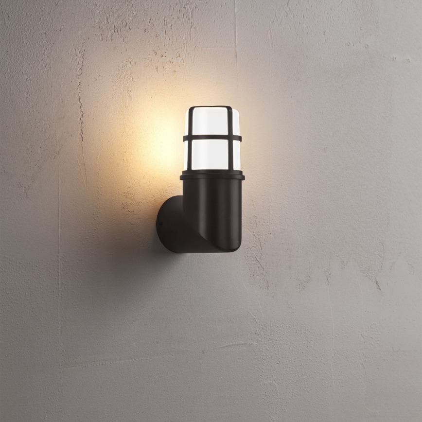 Redo 90198 - Iluminação de parede exterior TRITON 1xE27/28W/230V IP54 preto