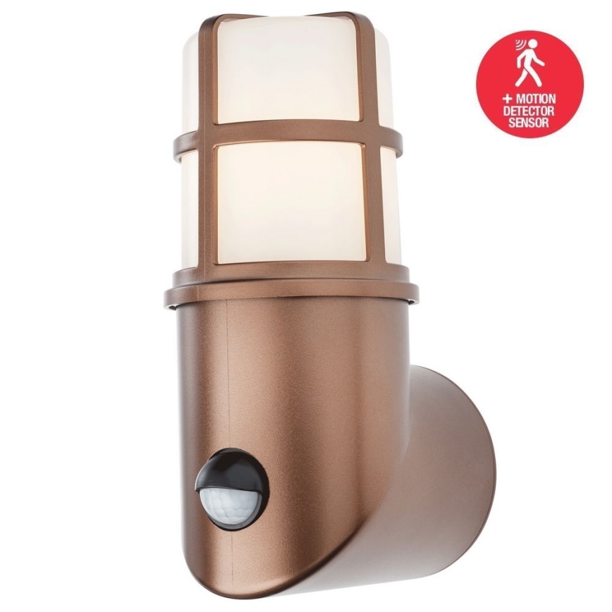 Redo 90200 - Iluminação exterior com sensor TRITON 1xE27/28W/230V IP54 cobre