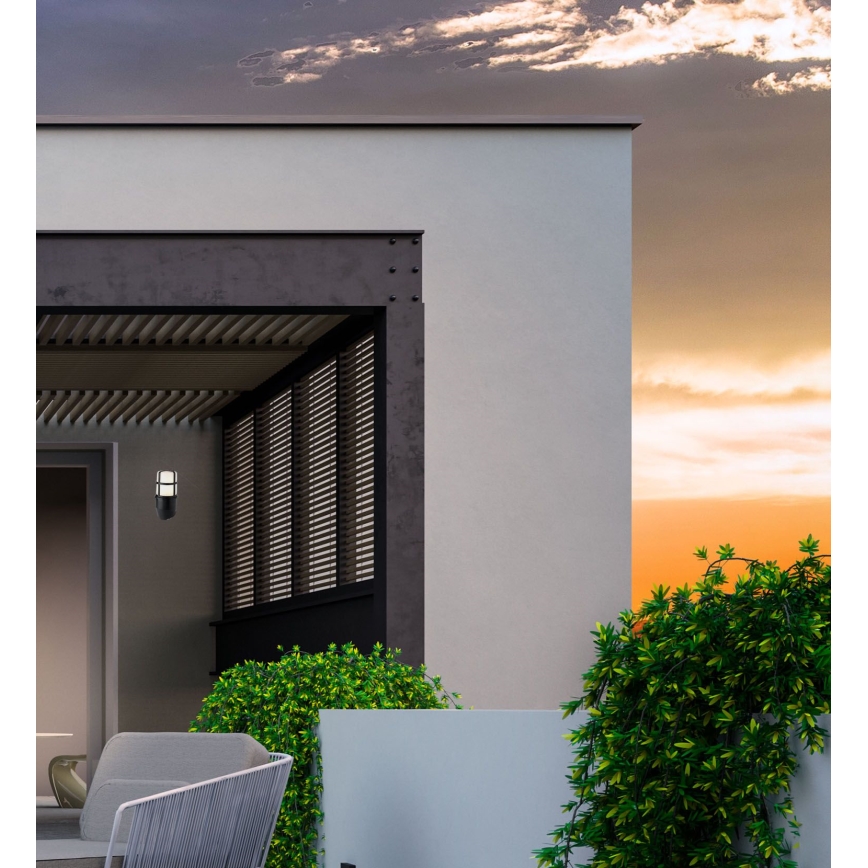 Redo 90204 - Iluminação de parede exterior TRITON 1xE27/28W/230V IP54 preto