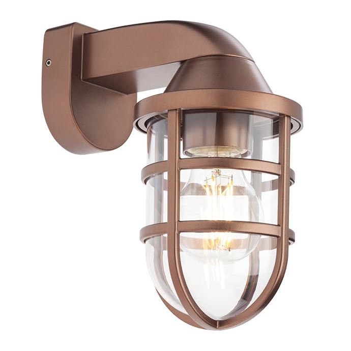 Redo 90206 - Iluminação de parede exterior CAGE 1xE27/28W/230V IP44 cobre
