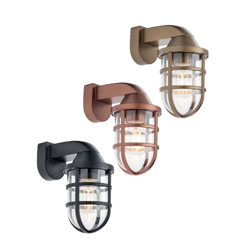 Redo 90207 - Iluminação de parede exterior CAGE 1xE27/28W/230V IP44 preto
