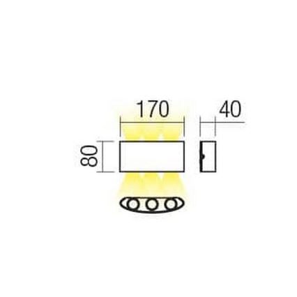 Redo 90226 - Iluminação de parede exterior LED FABO LED/6W/230V 3000K IP54 cinzento