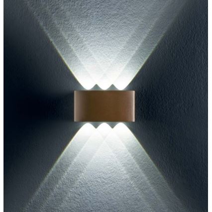 Redo 90227 - Iluminação de parede exterior LED FABO LED/6W/230V 3000K IP54 castanho