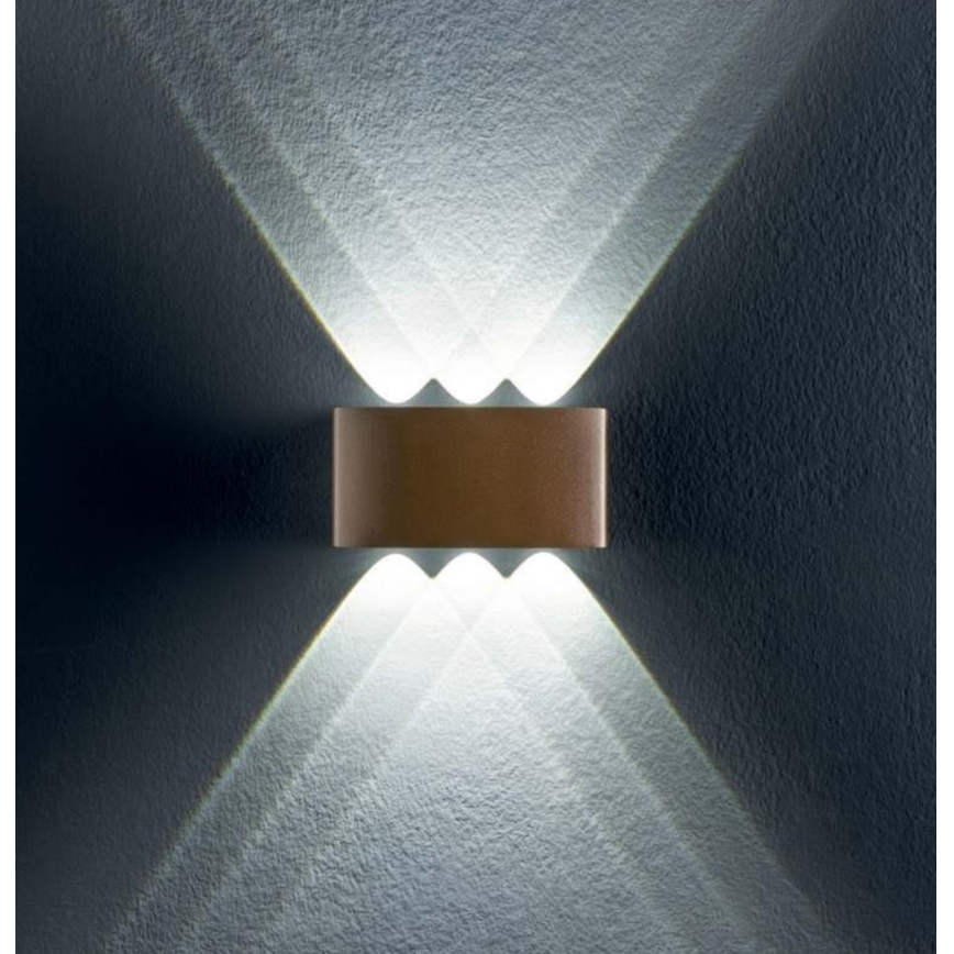 Redo 90227 - Iluminação de parede exterior LED FABO LED/6W/230V 3000K IP54 castanho