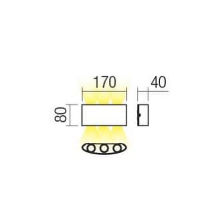 Redo 90227 - Iluminação de parede exterior LED FABO LED/6W/230V 3000K IP54 castanho