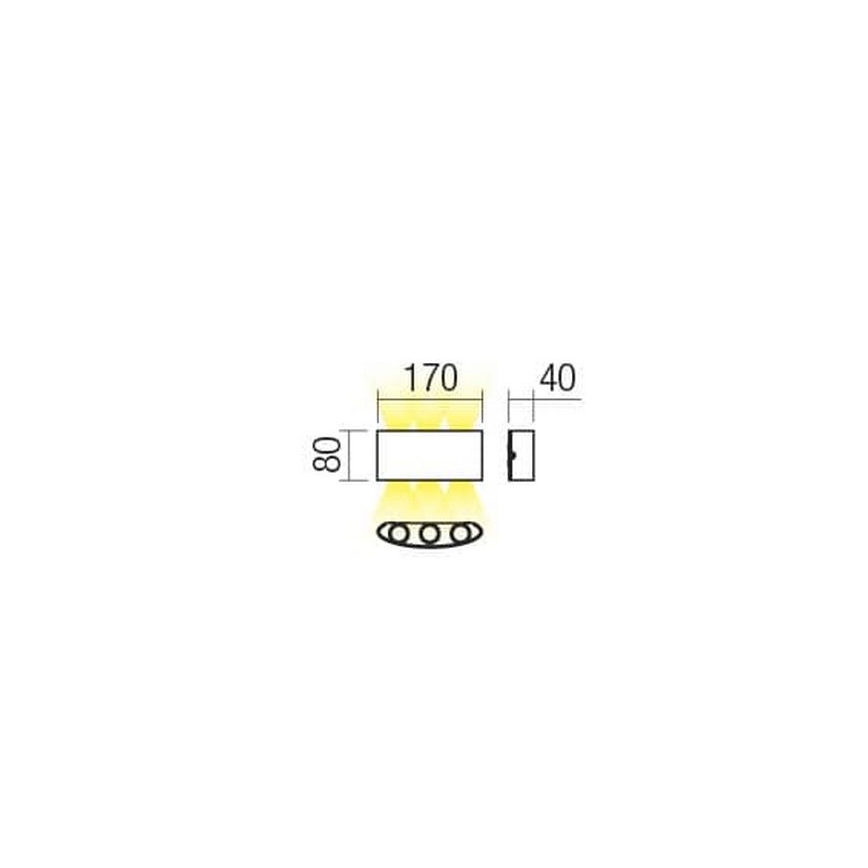 Redo 90227 - Iluminação de parede exterior LED FABO LED/6W/230V 3000K IP54 castanho