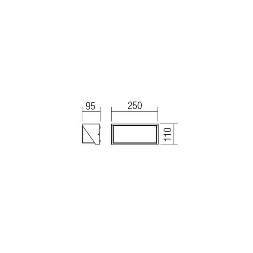 Redo 90237 - Iluminação de parede exterior LED SPECTRA LED/16W/230V 3000K IP54 branco