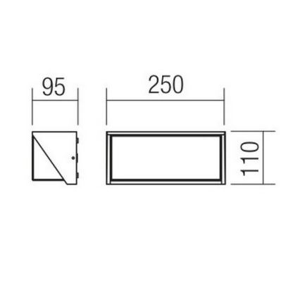 Redo 90238 - Iluminação de parede exterior LED SPECTRA LED/16W/230V 3000K IP54 cinzento