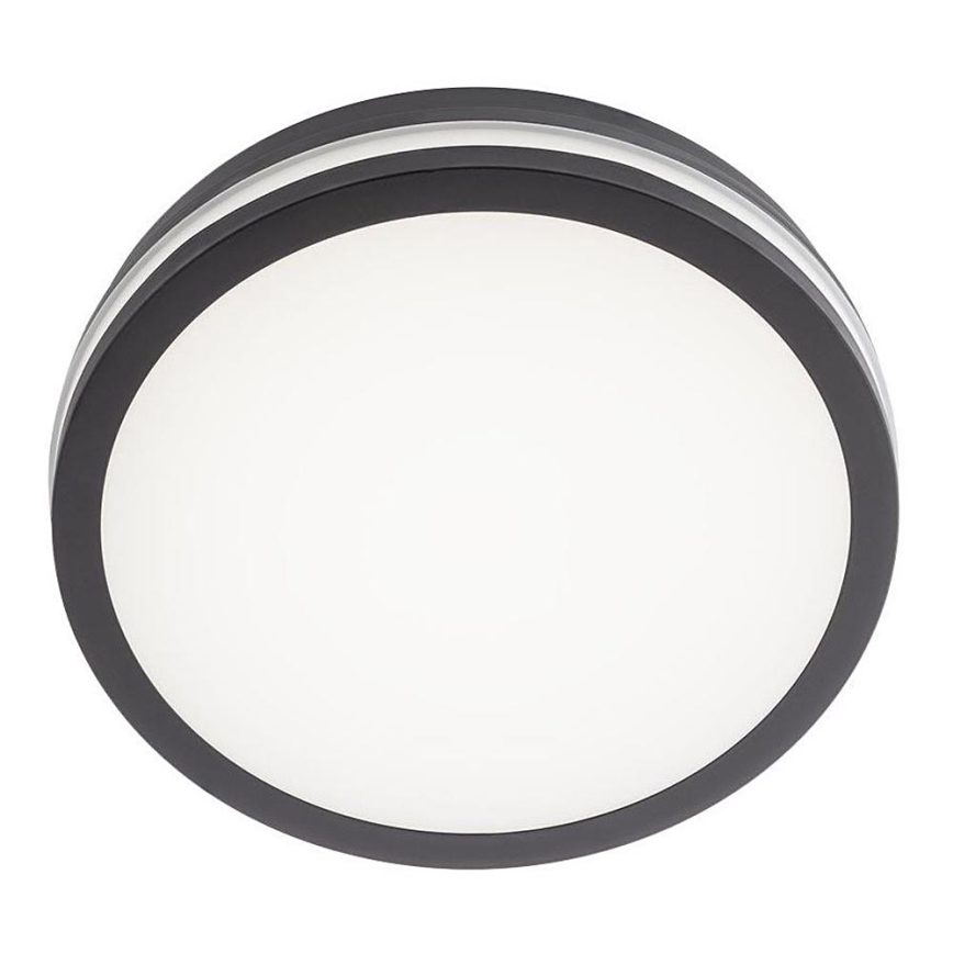 Redo 90290 - Iluminação de teto exterior LED com sensor ISOLA LED/24W/230V diâmetro 26 cm 3000/4000/6500K IP54 antracite