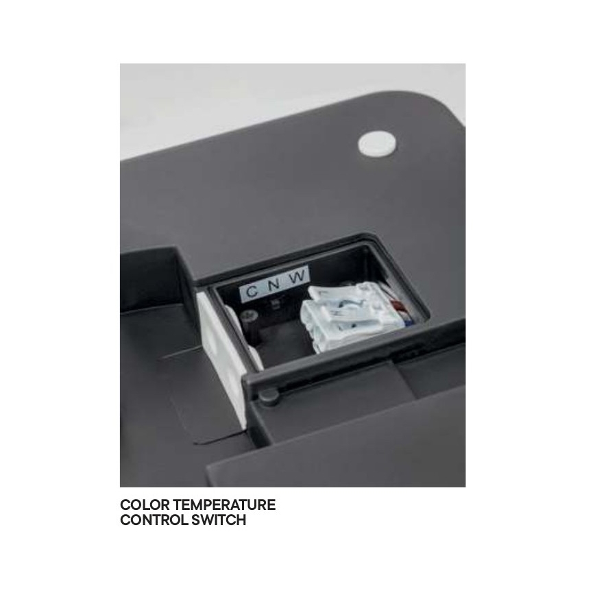 Redo 90292 - Iluminação de teto exterior LED com sensor ISOLA LED/24W/230V 26x26 cm 3000/4000/6500K IP54 antracite