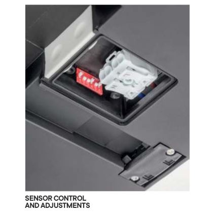Redo 90292 - Iluminação de teto exterior LED com sensor ISOLA LED/24W/230V 26x26 cm 3000/4000/6500K IP54 antracite