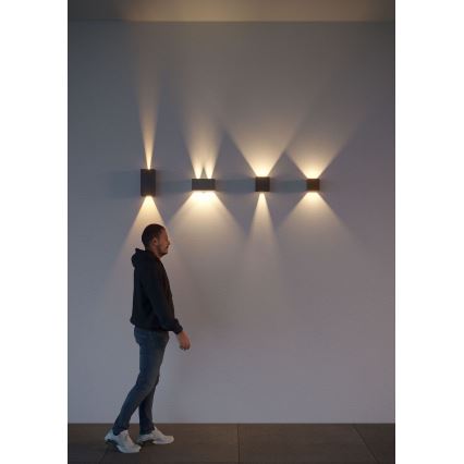 Redo 90303 - Iluminação de parede exterior LED VARY 4xLED/5W/230V 4000K IP54 antracite