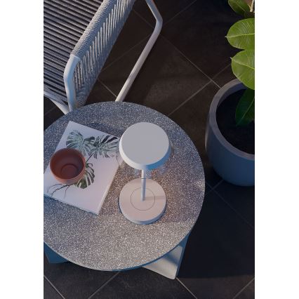 Redo 90306 - Candeeiro de mesa táctil LED com regulação ILUNA LED/2,5W/5V 2700-3000K 3000 mAh IP65 branco
