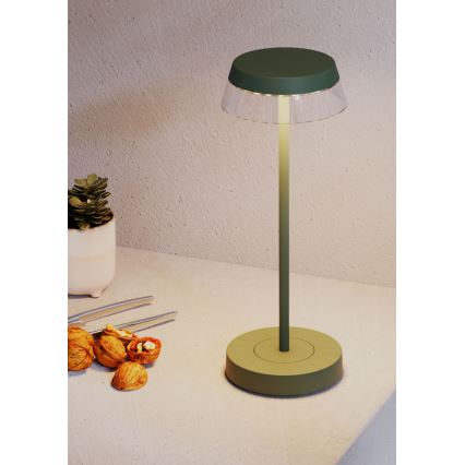 Redo 90309 - Candeeiro de mesa táctil LED com regulação ILUNA LED/2,5W/5V 2700-3000K 3000 mAh IP65 verde